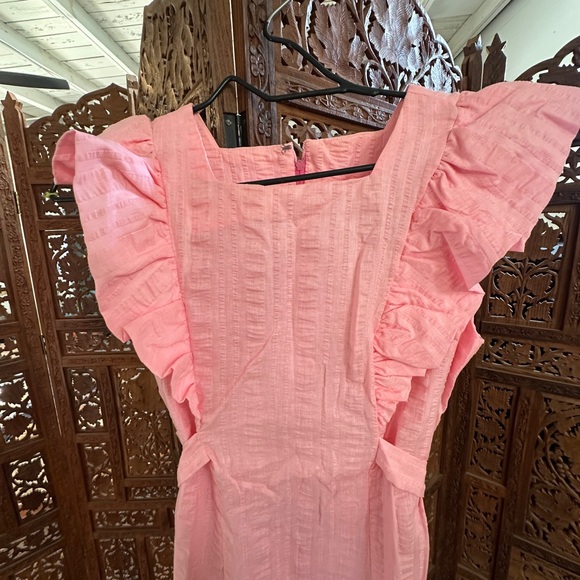 Pink Ruffled Maxi Dress - Picture 5 of 5